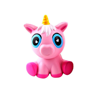 

YIWULA14cm Lovely Pink Unicorn Cream Scented Squishy Slow Rising Squeeze Toys Charm