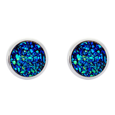 

Vintage Natural Gemstones Opal Stud Earring Set 925 Sterling Silver Hypoallergenic Engagement Wedding Studs Earrings Jewelry Gifts
