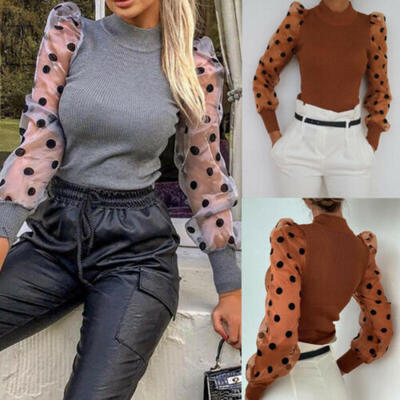 

Women Long Sleeve Loose Blouse T-Shirt Pullover Jumper Autumn Casual Tops Shirt