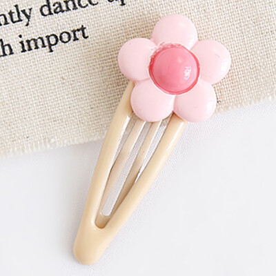 

Baby Hir Clip Girls Japanese Style Side Hair Clip Hollow Flower Geometric Water Drop Shape Colored Printed Girl Hair Clip
