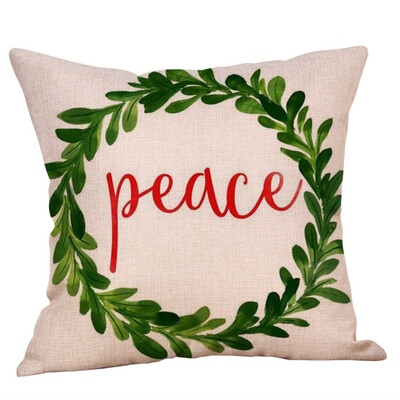

〖Follure〗Merry Christmas Pillow Cases Cotton Linen Sofa Cushion Cover Home Decor