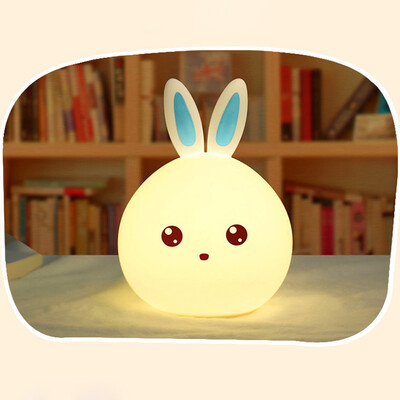 

Gobestart Lovely Rabbit Smile Face Night Light Children Bedroom Decor Mini LED Lamp Bulb
