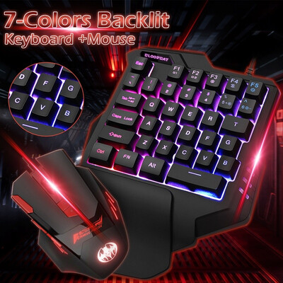 

Willstar Fashion Mechanical One-handed Keyboard Hand Game Artifact Left Hand Game Keypad for Game