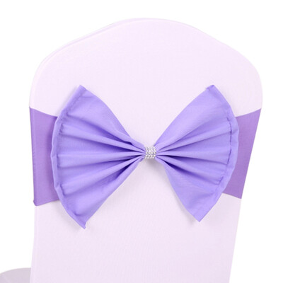 

Chair Back Bow Elastic Bow Belt Elastic Stretch Chair Covers Banquet Wedding Party Decoration