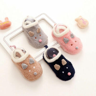 

Newborn Infant Baby Boy Girls Anti Slip Shoes Cartoon Cotton Slipper Boots Socks