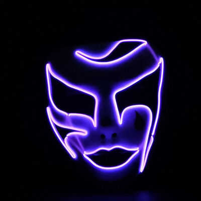 

Halloween Horror Ghost Face Mask Festival Glowing Mask Party Night Performance Fearsome Light Mask