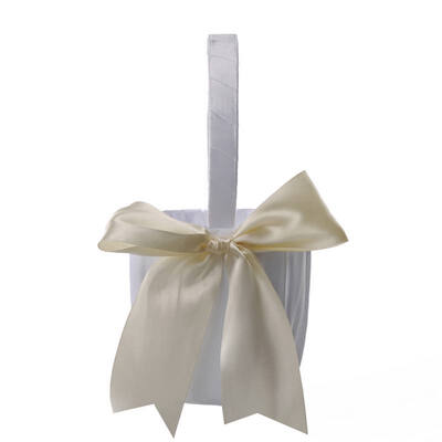 

Romantic Basket Wedding Decor Collection Flower Basket Satin Rose Petals Holder for Wedding Party Decoration
