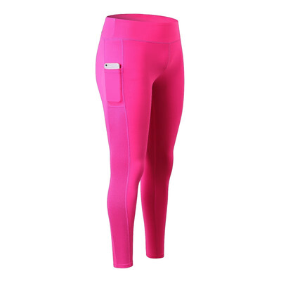 

Summer Stitching Mesh Cell Phone Pocket Pants Buttocks Self-Cultivation Fitness Female Pants D1