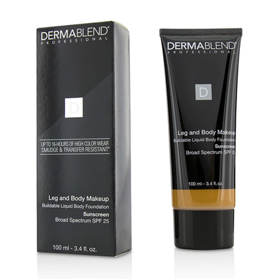 

DERMABLEND - Leg&Body Make Up Buildable Liquid Body Foundation Sunscreen Broad Spectrum SPF 25 - Tan Golden 65N 100ml34oz