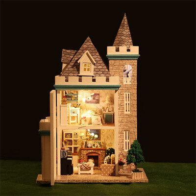 

YIWULA3D Wooden DIY Miniature House Furniture LED House Puzzle Decorate Creative Gifts