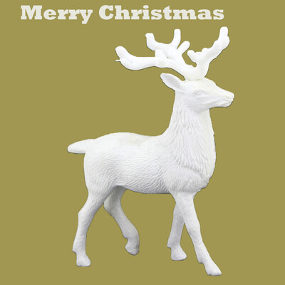 

YIWULAWhite Deer Christmas Xmas-Reindeer Kid Doll Decor Home Decoration Party Ornament
