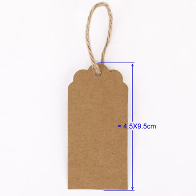 

DIY Kraft Christmas Tree Christmas Party Shape Hang Tag Deco Paper Cards Gift Tag 100pcs Christmas Decoration
