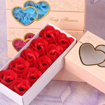 

Artificial Scented Rose Petal Bouquet Gift Box Bath Body Flower Soap Gift Wedding Party Favor 10Pcs