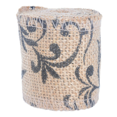 

Natural Jute Ribbon DIY Christmas Decoration Burlap Roll Sewing Accessories Craft Printed Burlap Ribbon Roll Wedding Decoration