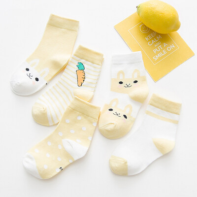 

Baby Boys Girls Boys Cartoon Pattern Socks Set 5 Pair Cotton Warm Floor Socks Leg Warmer