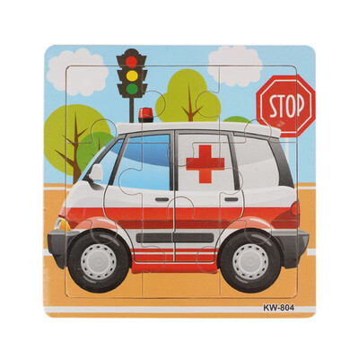 

Siaonvr Ambulance Wooden Kids Children Jigsaw Education And Learning Puzzles Toys