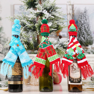 

Wine Bottle Cover Bags Merry Christmas Decorations for Home Santa Claus Snowman Xmas Noel Dinner Decor Natal New Year Decoration