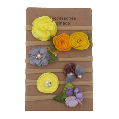 

6PCS Fashion Florals Headband Newborn Baby Elastic Princess Hair Bands Child Kids Fresh Style Cute Headwear Gifts