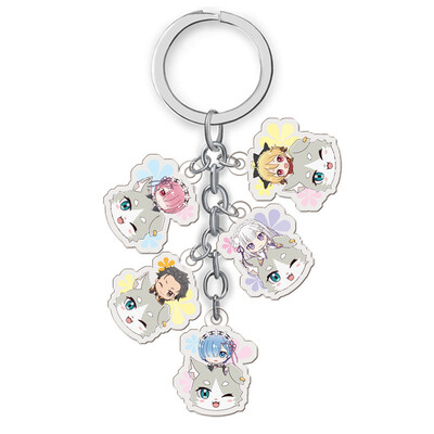 

Anime ReLife in a different world from zero Keychain Keyring Pendant