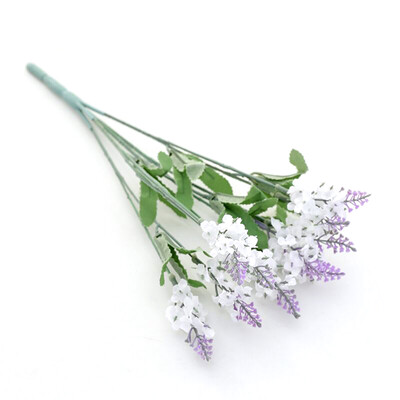 

10Pcs Artificial Lavender Silk Flower Bouquet Wedding Home Party Decor for Display