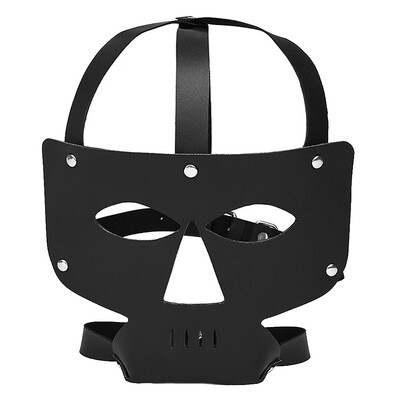 

Adults Erotic Harness Face Mask Women Men Roleplay Adjustable Head Strap Neck Band Sexy Leather Mask
