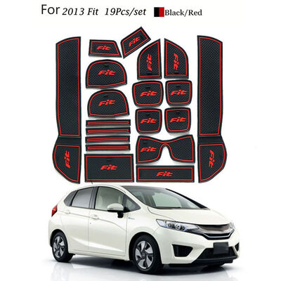 

19PCSSet Replacement for Honda FIT 2013 Car Door Pad Gate Slot Mat Rubber Anti-Slip Cup Holder Mat Cushion Interior