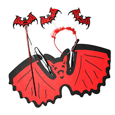 

3pcsset Halloween Funny Children Toy Cosplay Party Wings Lightweight Breathable Cartoon Shape Wings Set Halloween Party