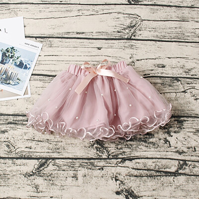 

Summer Girls Mini Tutu Skirt Fluffy 1Y-6Y Fashion Girl Bow-Knot Princess Mesh Layerkids Skirt For Girls 4Colors Kids Girl Skirts