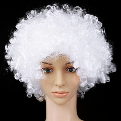 

Synthetic Performance Hair Wavy Round Clown Wig Hair Statement Fans Wig Peluca Cosplay Hair For Party Christmas Home Decoration