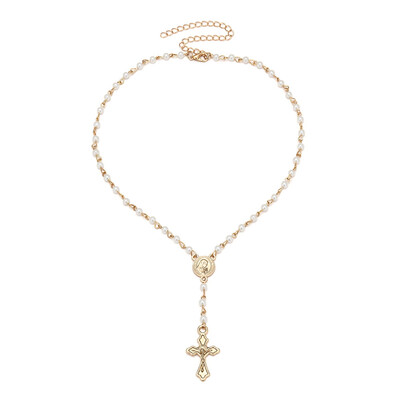 

Fashion Cross Pendant Necklace Stainless Steel Link Chain Necklace
