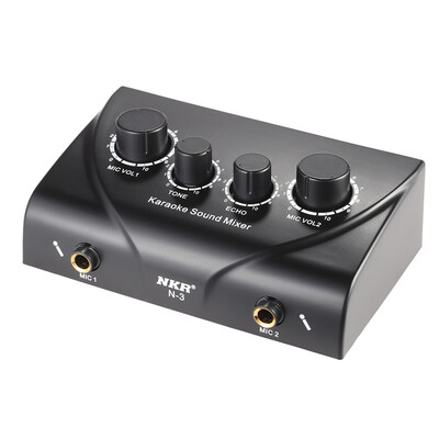 

Karaoke Sound Mixer Dual Mic Inputs With Cable