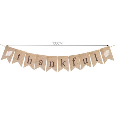 

Thanksgiving Banner With Maple Leaf Pattern Linen Thanksgiving Banner Thanksgiving Decoration Festive Party Supplies