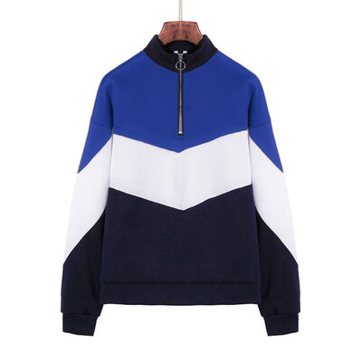 

Cut And Sew Drawstring Colorblock Sweatshirt Women Autumn Spring Casual Multicolor Pullovers Ladies Long Sleeved Sweatshirts