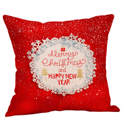 

Tailored New Christmas Cotton Linen Pillow Case Sofa Cushion Cover Home Decor