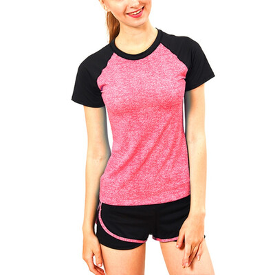 

Women Quick Dry Sports Running T-shirt Short Sleeve Yoga Gym Fitness Jogging Exercise Tops