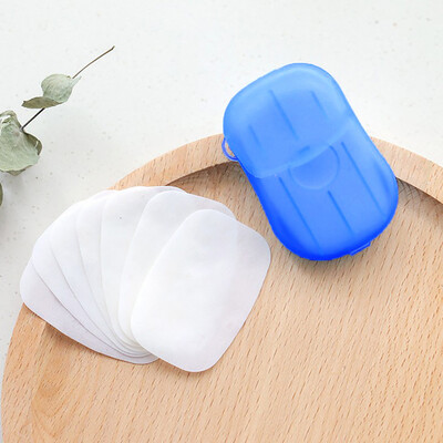 

Siaonvr 20Pcs Disposable Hand Washing Tablet Travel Carry Toilet Soap Paper