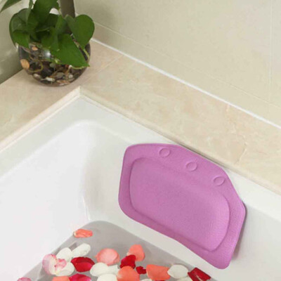 

Gobestart Comfortable SPA Bath Pillow Bathtub Bathroom Neck Headrest Soft Pad Suction