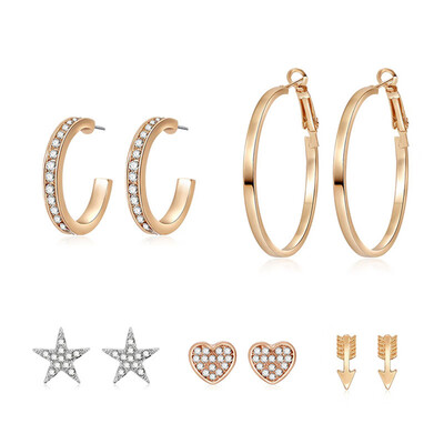 

Fashion Alloy Embedded Crystal Tassel Drop Earrings Ear Studs Pendant Earrings for Women Jewelry