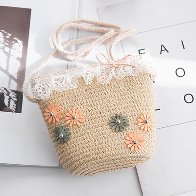 

Baby Small Bag Straw Shoulder Messenger Crossbody Bag Girl Mini For Summer Hot