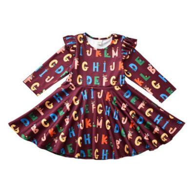 

Kids Toddler Baby Flower Girls Long Sleeve Dress Princess Party Dresses Clothes