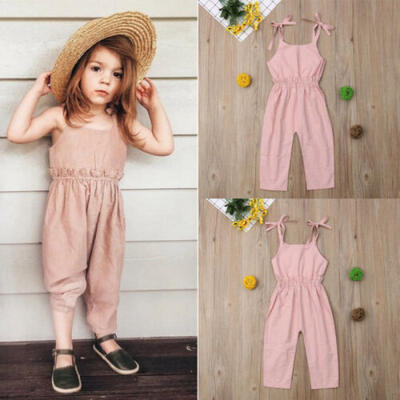 

AU Fashion Toddler Baby Kids Girls Summer Sling Romper Jumpsuit Outfits Clothes