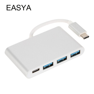

EASYA USB C Hub Thunderbolt 3 USB 31 Type-c Hub Super Speed USB 30 Hub Adapter 5Gbps with 3 USB Ports Silver for Macbook Pro