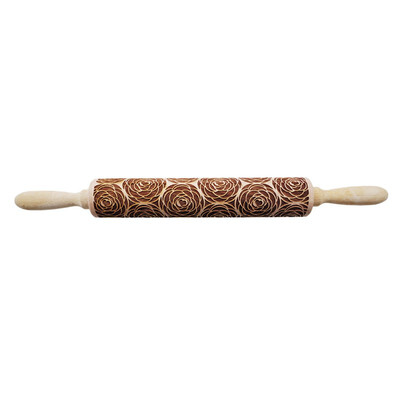 

Embossing Rolling Pins Wooden Laser Engraved Carved Decorative Rolling Pin For DIY Cookies Noodle Biscuit Cake Fondant