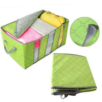 

Toponeto 65L Large Charcoal Clothes Sweaters Blankets Closet Organizer Storage Bag Box GN