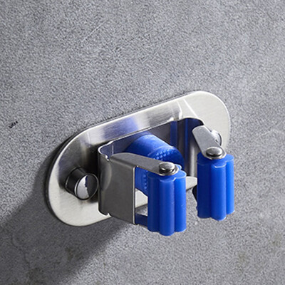 

Racks Stainless Steel Mop Holder Wall Mounted Hooks Brush Broom Hanger Clip