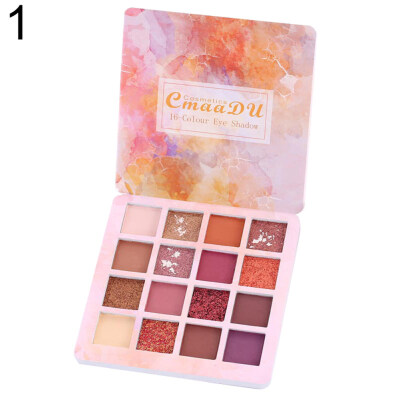 

CmaaDu 16 Colors Matte Eyeshadow Palette Long Lasting Waterproof Natural Makeup