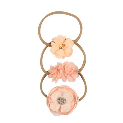 

3pcsSet New Fashion Childrens Hair Ring Hair Accessories Set Chiffon Flower Baby Girls Hairband Headwear
