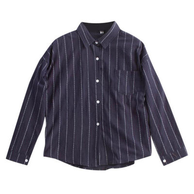 

Female tunic Women Striped Print Loose Women Blouse And Tops Single-breasted Lapel Slim Long Sleeve Casual Ladies Tops