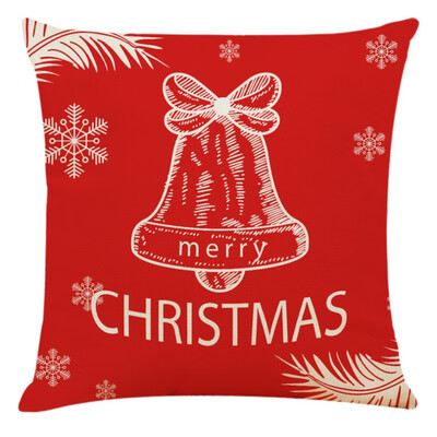 

Christmas Pillow Cover Cotton Linen Pillowcases Christmas Sofa Cushion Cover For Home Bedroom
