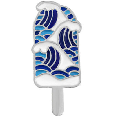 

3 Styles Blue White Dolphin Popsicle Umbrella Enamel Pins Metal Badges Porcelain Brooch Pins For Clothes Bags Decoration Jewelry